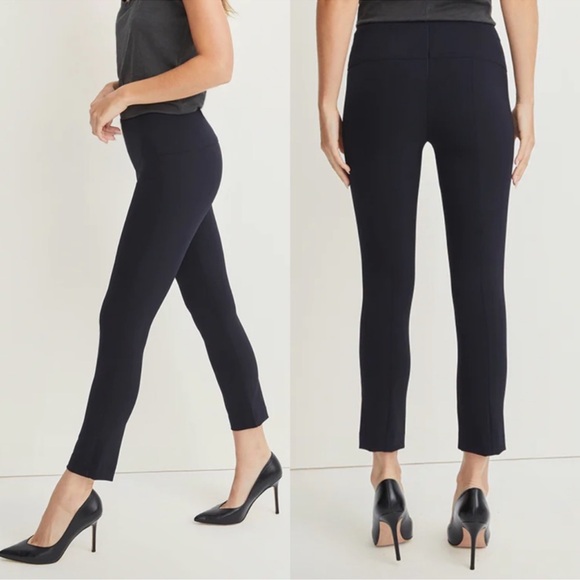 Veronica Beard Zip Back Scuba Navy Blue Fitted Capsule Coordinate Pants size 6 - Picture 3 of 12